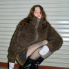 Curly Faux Fur Blouson Espresso