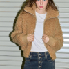 Curly Faux Fur Blouson Caramel
