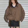 Reversible Floral Boa Jacket Brown