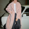 Boa Long Coat Baby Pink