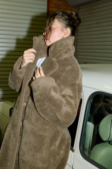 Alternative view of Boa Long Coat Cappuccino