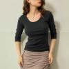 Boat Neck 3/4 Sleeve Top