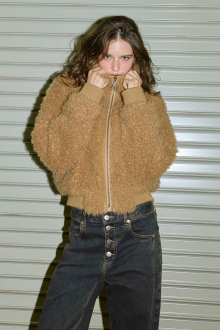 Alternative view of Curly Faux Fur Blouson Caramel