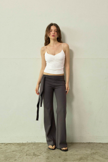 Tie Waist Flared Pants