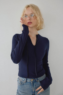 Ribbon Tie Long Sleeve Top