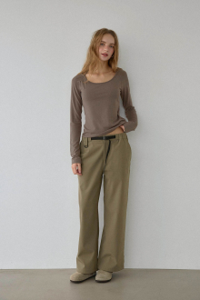 Adjustable Webbing-Belt Pants