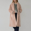 Boa Long Coat Baby Pink