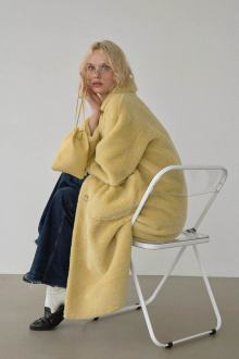 Alternative view of Boa Long Coat Butter Yellow