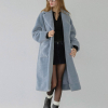 Boa Long Coat Milky Blue