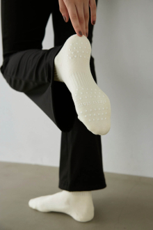 Alternative view of Brand Logo Dotted Grip Ribbed Socks