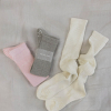 Brand Logo Dotted Grip Ribbed Socks