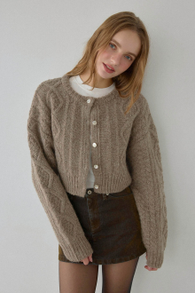 Alternative view of Cropped Cable Knit Cardigan