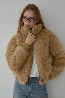 Alternative view of Curly Faux Fur Blouson Caramel