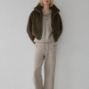 Curly Faux Fur Blouson Espresso