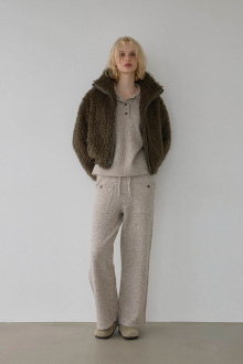 Curly Faux Fur Blouson Espresso