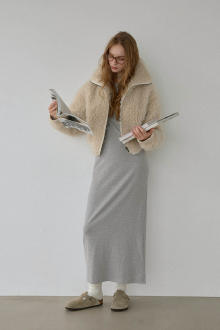 Curly Faux Fur Blouson Vanilla