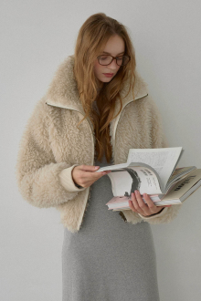 Alternative view of Curly Faux Fur Blouson Vanilla