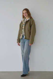 Alternative view of Reversible Floral Boa Jacket Khaki