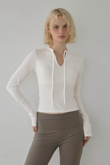 Alternative view of Ribbon Tie Long Sleeve Top